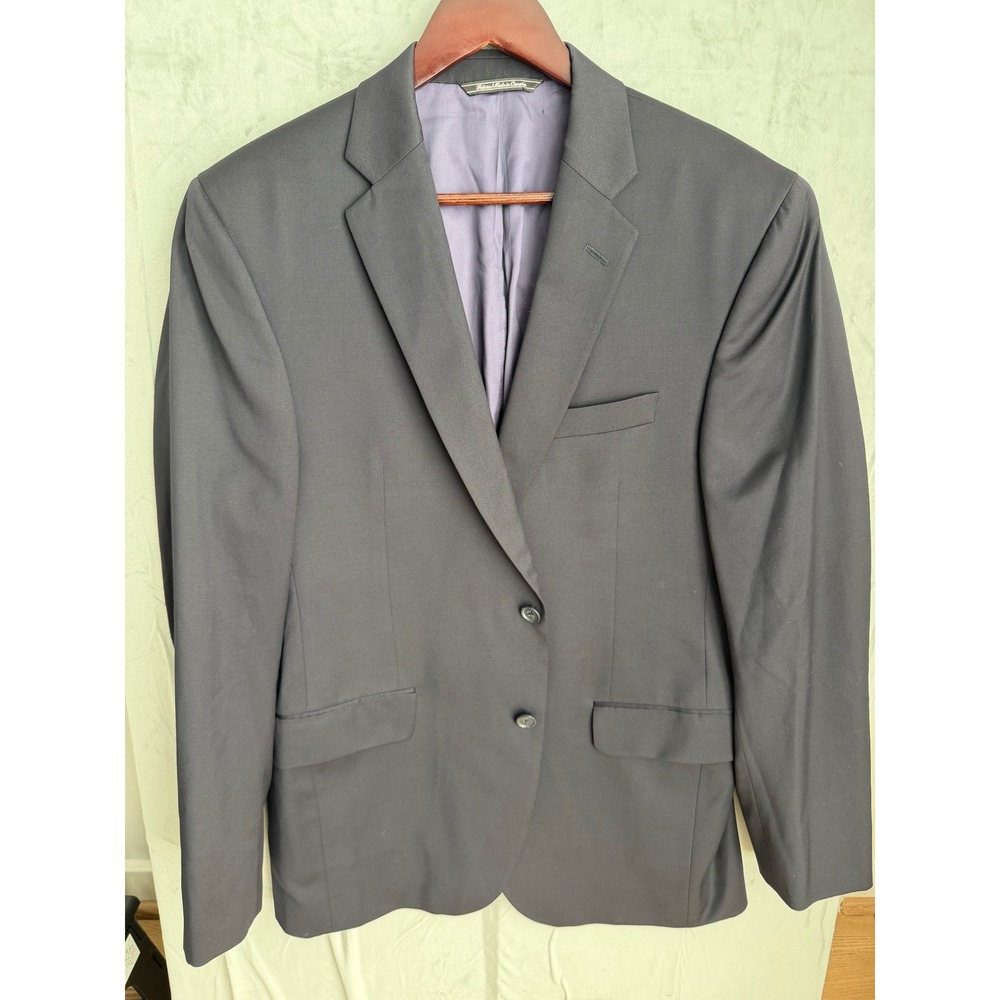 Barneys Loro Piana 120's Wool Blazer Minimalist Mens 40R Black Made in‎ Canada